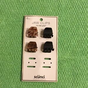 NIP Scunci Jaw Clips - Tortoise and Black